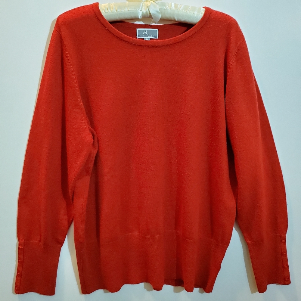 Red Pullover Sweater - Picture 8 of 8